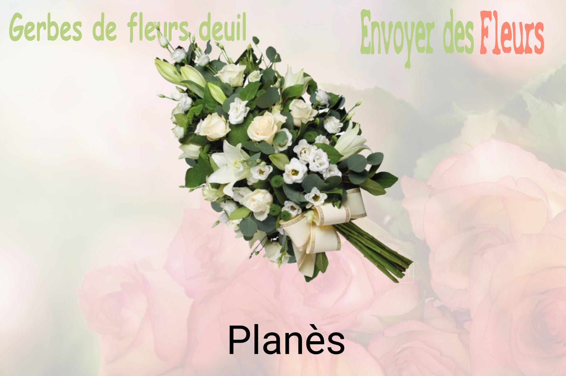Gerbe de fleurs de deuil livrée à Planès